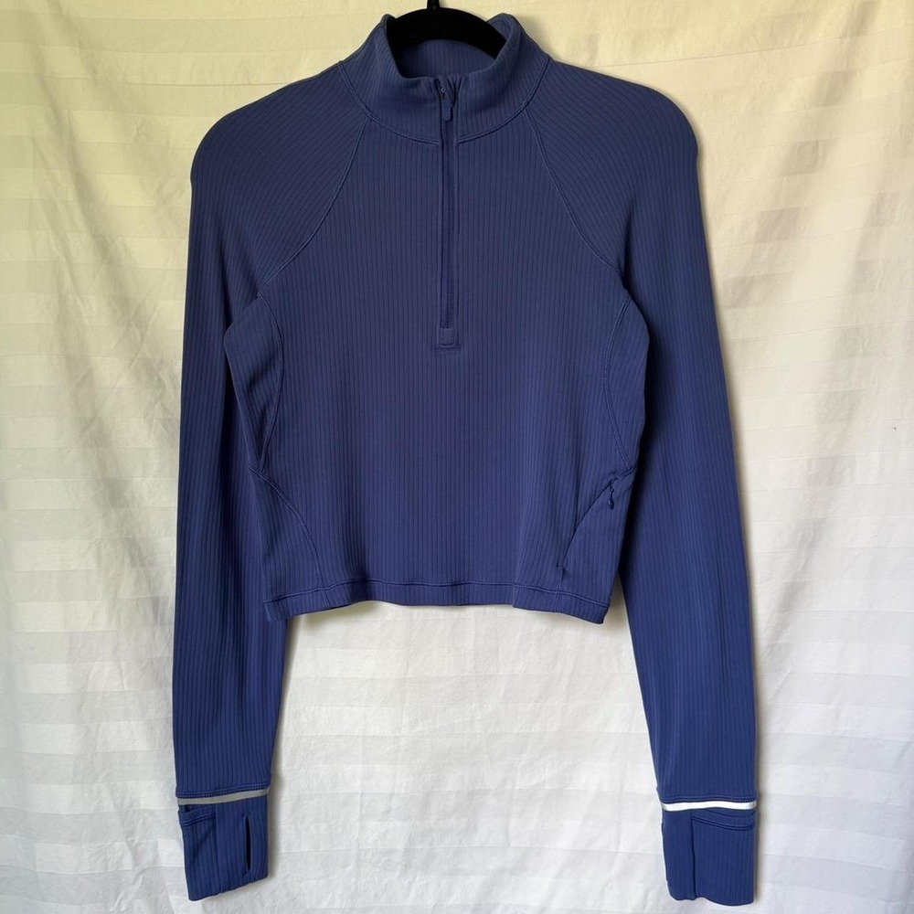 Lululemon Cropped Ribbed Quarter Zip Size 6